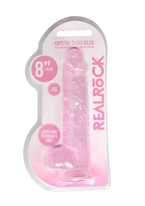 8" / 19 cm Realistic Dildo with Balls Pink - Afbeelding 2
