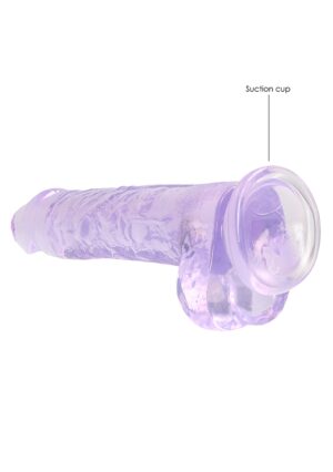 8" / 19 cm Realistic Dildo with Balls Purple - Afbeelding 5