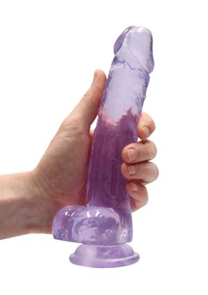 8" / 19 cm Realistic Dildo with Balls Purple - Afbeelding 7