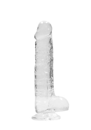 8" / 19 cm Realistic Dildo with Balls Transparent - Afbeelding 4