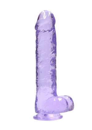 9" / 22 cm Realistic Dildo with Balls Purple - Afbeelding 1