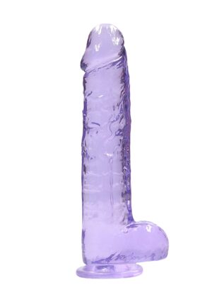 9" / 22 cm Realistic Dildo with Balls Purple - Afbeelding 4
