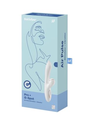 Pro + G-Spot Air Pulse Stimulator + Vibration - White - Afbeelding 2