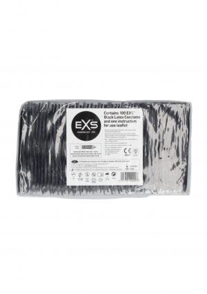 Exs Black Latex Condoms - 100 pack - Afbeelding 3