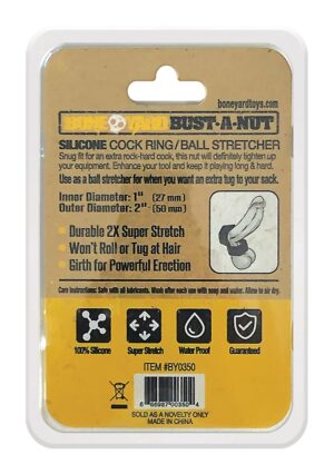 Bust a Nut Cock Ring - Black - Afbeelding 3