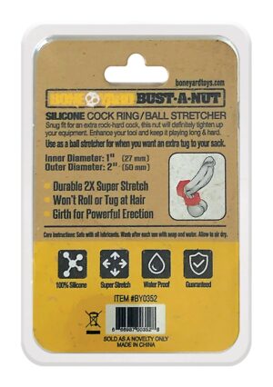 Bust a Nut Cock Ring - Red - Afbeelding 3