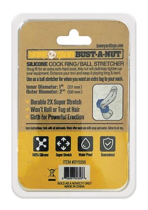 Bust a Nut Cock Ring - Blue - Afbeelding 3