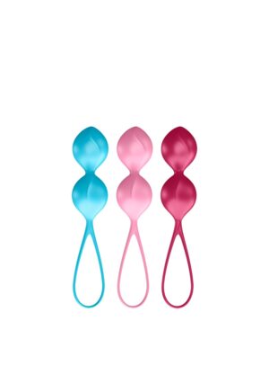 V Balls Kegel Set of 3 - Turquoise/Red/Pink - Afbeelding 1