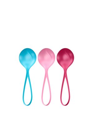 Strengthening Balls Kegel Set of 3 - Turquoise/Red/Pink - Afbeelding 3
