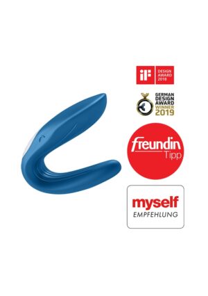 Double Whale Partner Vibrator - Blue - Afbeelding 5