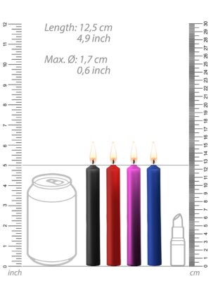 Teasing Wax Candles - Parafin - 4-pack - Mixed Colors - Afbeelding 4