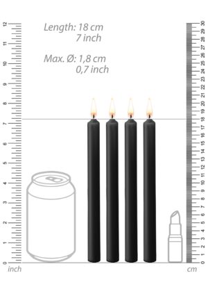Teasing Wax Candles Large - Parafin - 4-pack - Black - Afbeelding 4
