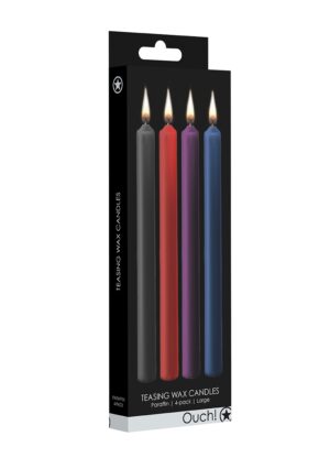 Teasing Wax Candles Large - Parafin - 4-pack - Mixed Colors - Afbeelding 2
