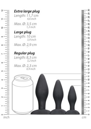 Apex Butt Plug Set - Black - Afbeelding 2