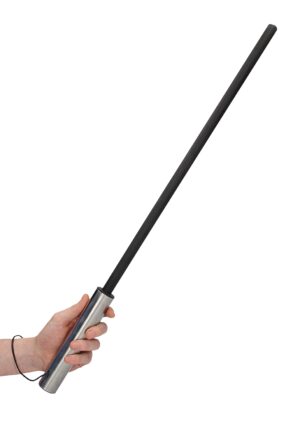 Cane With Stainless Steel Handle - Premium Leather - Black - Afbeelding 4