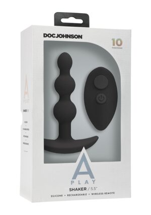 A-Play - SHAKER - Silicone Anal Plug with Remote - Black - Afbeelding 2