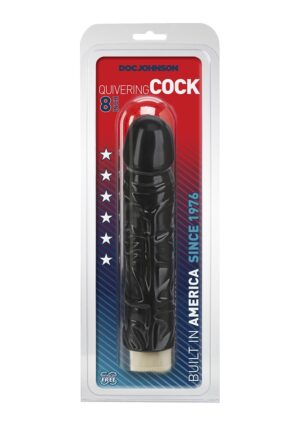Quivering Cock - 8 Inch Black - Afbeelding 2