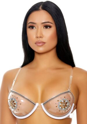 Clear The Air Rhinestone Bra - Multicolor - One Size - Afbeelding 1