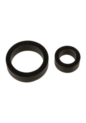 Titanmen - Silicone Cock Rings - Double Pack Black - Afbeelding 1