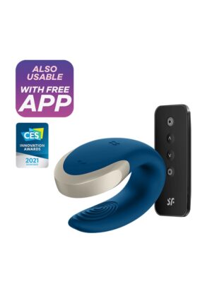 Double Love Luxury Partner Vibrator - Blue - Afbeelding 1