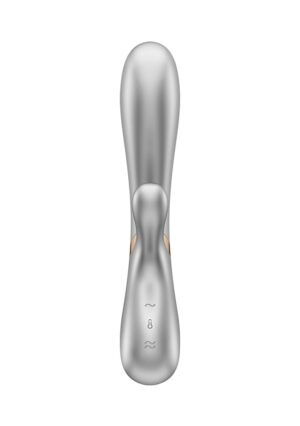 Hot Lover - Heating Rabbit Vibrator - silver/champagne - - Afbeelding 4