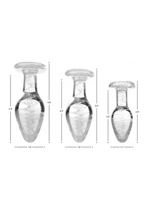 Glow-In-The-Dark Glass Anal Plug - Large - Afbeelding 3