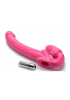 7X Revolver Slim Vibrating Strapless Strap-On Pink - Afbeelding 3