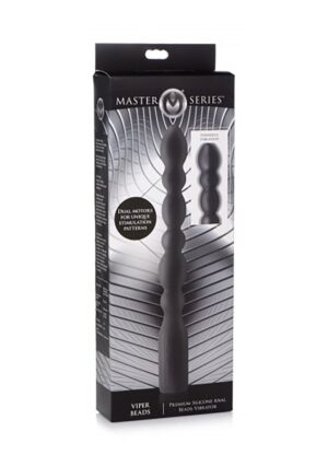 10X Viper Beads Silicone Anal Beads Vibrator - Afbeelding 2