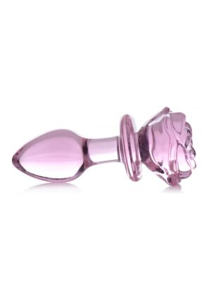 Glass Medium Anal Plug - Pink Rose - Afbeelding 5