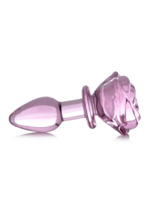 Glass Small Anal Plug - Pink Rose - Afbeelding 3