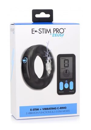 5X E-Stim Pro Silicone Vibrating Cock Ring + Remote - Afbeelding 2