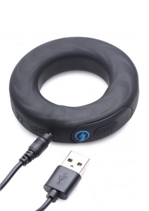 5X E-Stim Pro Silicone Vibrating Cock Ring + Remote - Afbeelding 4