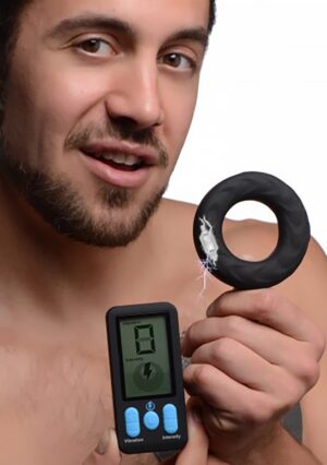 5X E-Stim Pro Silicone Vibrating Cock Ring + Remote - Afbeelding 5