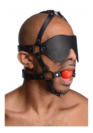 ST Blindfold Harness with Ball Gag - Afbeelding 4