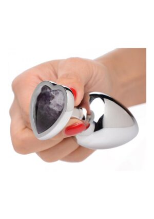 Gemstones Amethyst Heart Large Anal Plug - Afbeelding 3