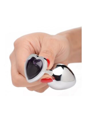 Gemstones Amethyst Heart Medium Anal Plug - Afbeelding 3