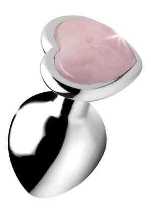 Gemstones Rose Quartz Heart Medium Anal Plug - Afbeelding 1