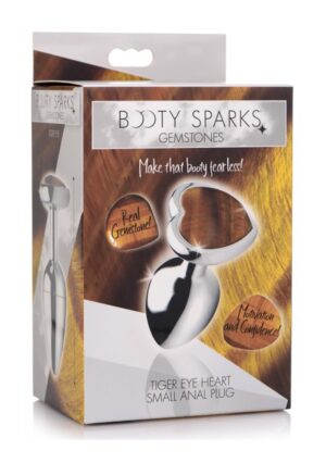 Gemstones Tiger Eye Heart Small Anal Plug - Afbeelding 2