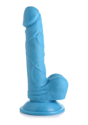 POP 6.5" Dildo with Balls - Blue - Afbeelding 1