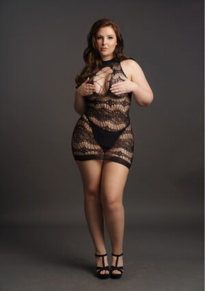 Criss Cross Neck Mini Dress - Black - OSX - Afbeelding 7