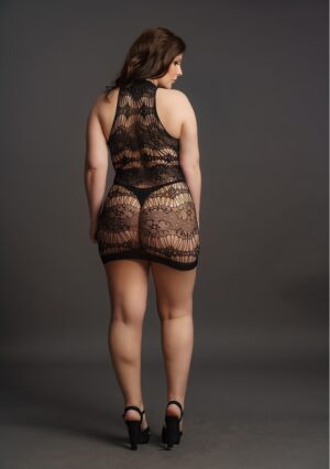 Criss Cross Neck Mini Dress - Black - OSX - Afbeelding 8