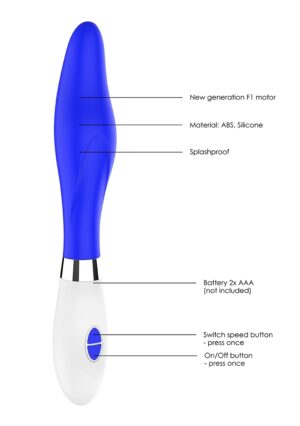Athamas - Ultra Soft Silicone - 10 Speeds - Royal Blue - Afbeelding 9