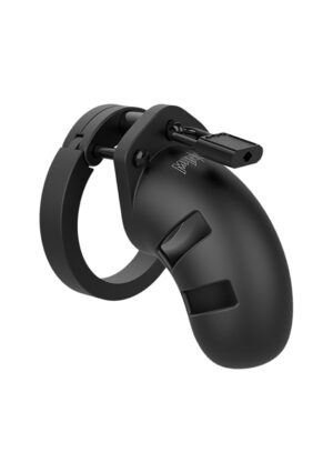 Model 20 - Chastity - 3.5" - Silicone Cock Cage - Black - Afbeelding 1