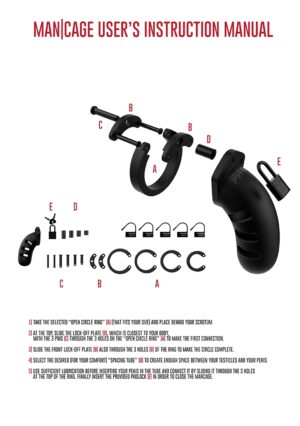 Model 21 - Chastity - 4.5" - Silicone Cock Cage - Black - Afbeelding 6