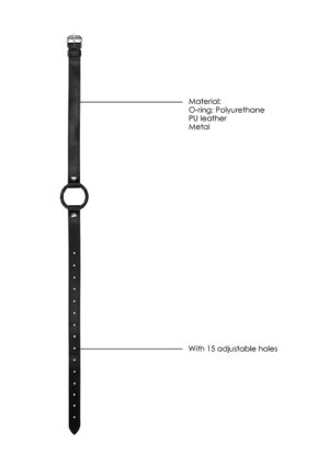 Wrapped O-Ring Gag - Black - Afbeelding 7