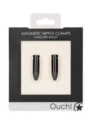 Magnetic Nipple Clamps - Diamond Bullet - Black - Afbeelding 2