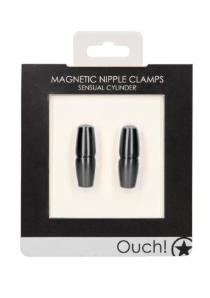 Magnetic Nipple Clamps - Sensual Cylinder - Black - Afbeelding 2