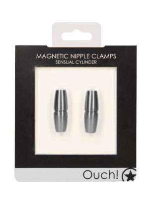 Magnetic Nipple Clamps - Sensual Cylinder - Grey - Afbeelding 2