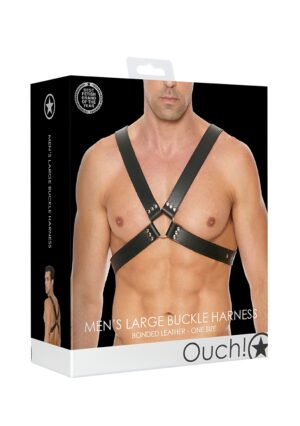Men's Large Buckle Harness - One Size - Black - Afbeelding 2