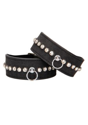 Diamond Studded Wrist Cuffs - Black - Afbeelding 3